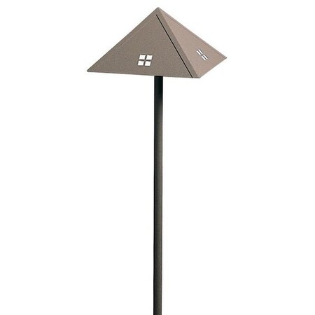 Arroyo Craftsman Low Voltage 8" Roof With Cloud Lift Overlay, Bronze, Tan Glass LV24-8RCLTN-BZ